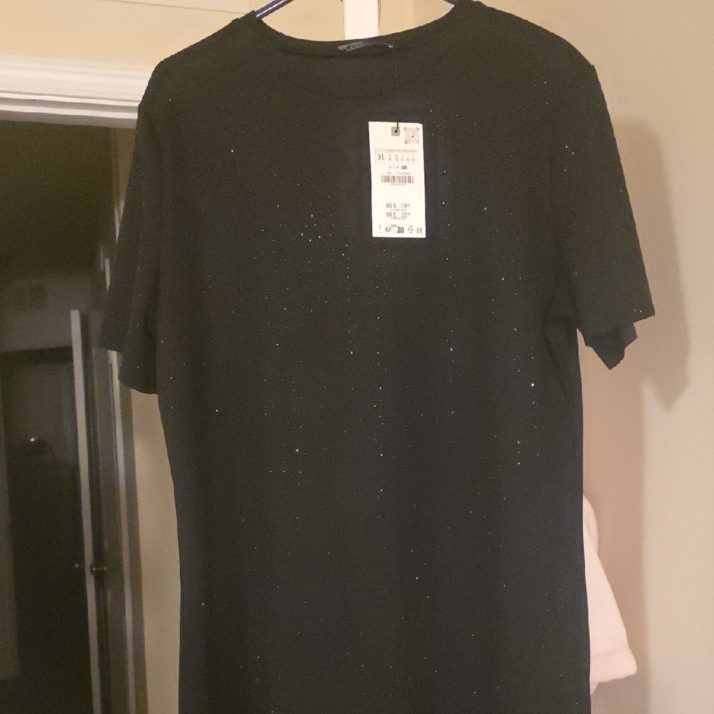 NEW! ZARA black Sequin Dress